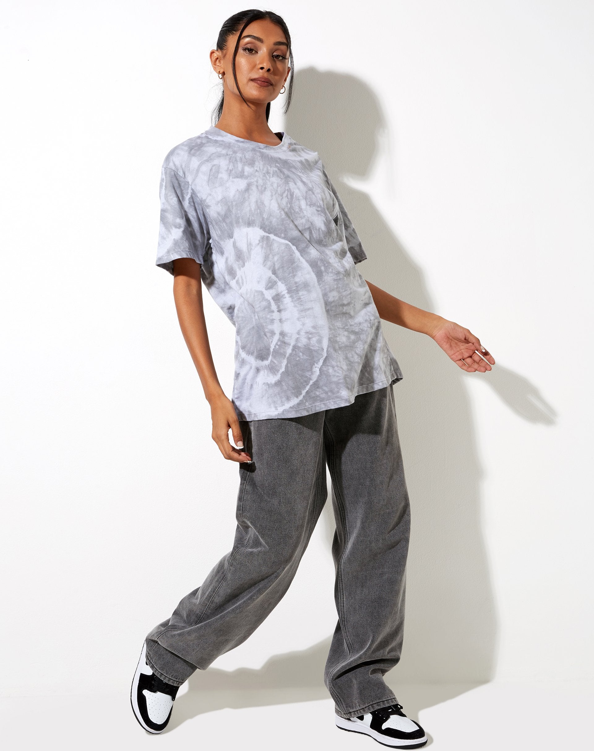 Imagen de Oversize Basic Tee in Lunar Rock Radial Tie Dye