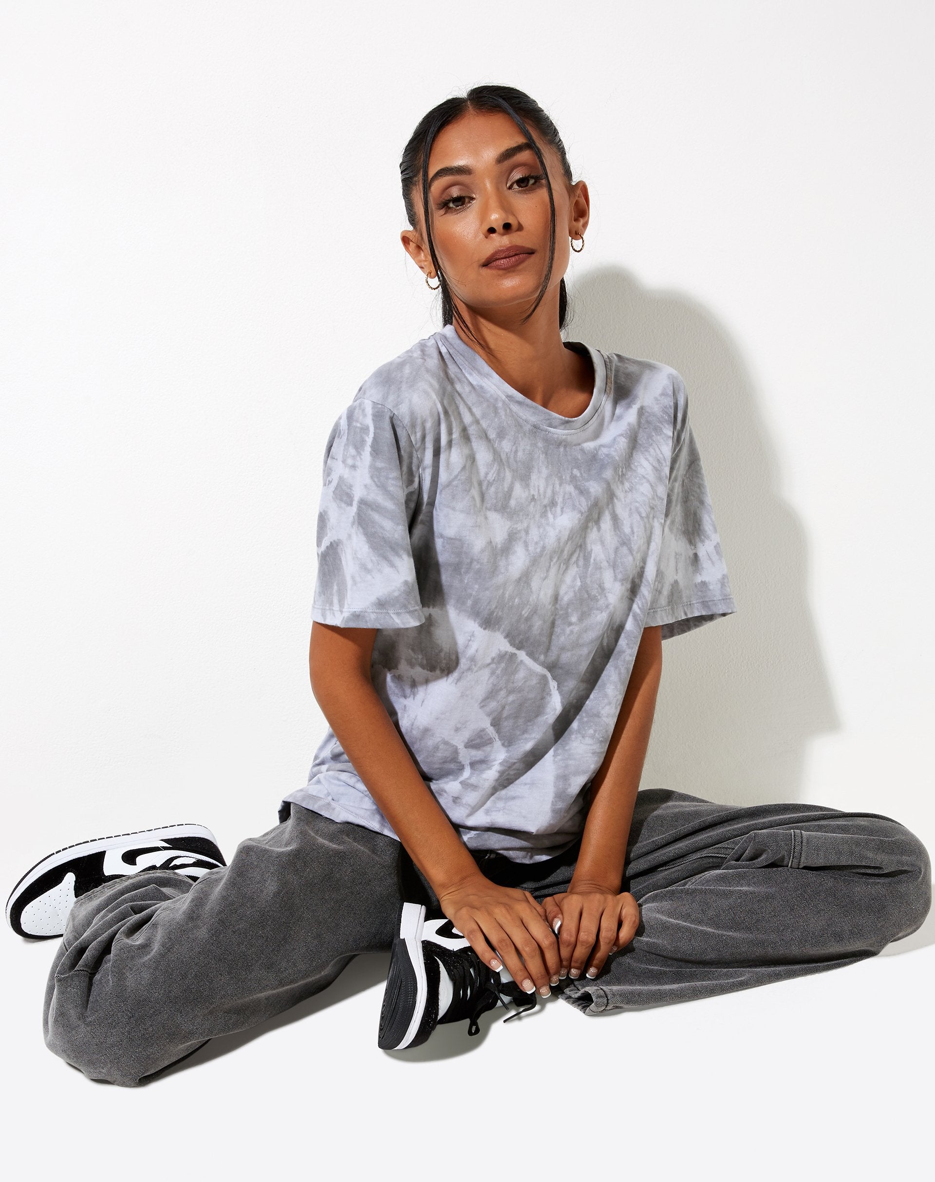 Imagen de Oversize Basic Tee in Lunar Rock Radial Tie Dye