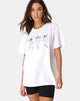 Imagen de Oversize Basic Tee in White with Dancing Drake