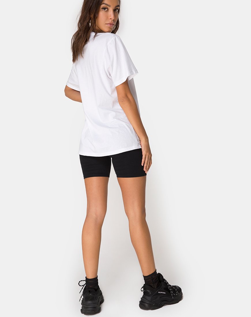 Imagen de Oversize Basic Tee in White with Dancing Drake