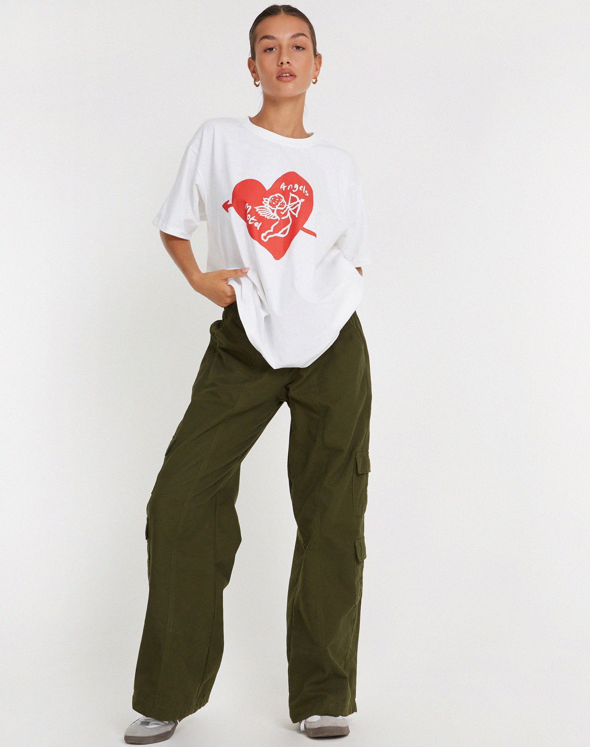 imagen de Oversize Basic Tee in White Motel Angel
