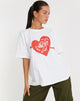 imagen de Oversize Basic Tee in White Motel Angel