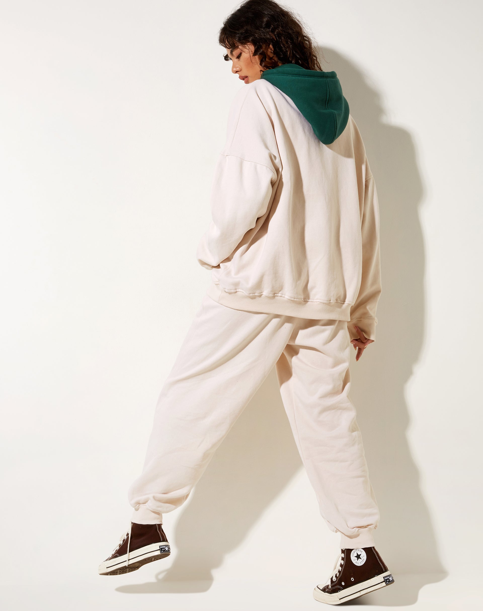 Imagen de Oversize Hoodie in Forest Green Winter White M Embro