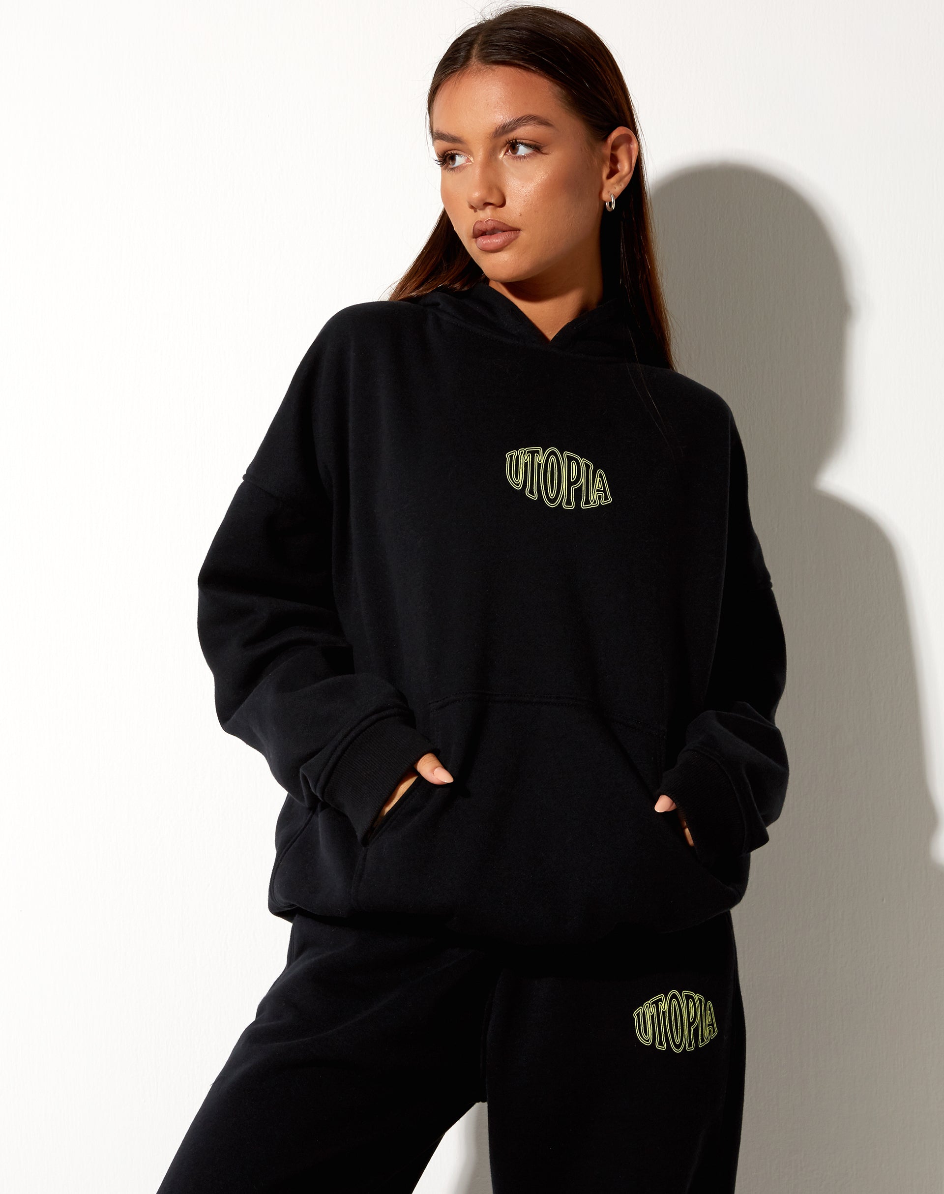 Imagen de Oversize Hoodie in Black Utopia