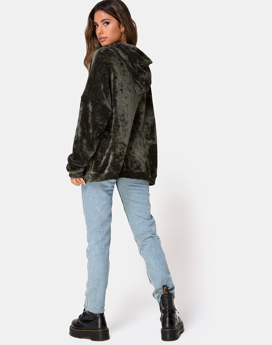Imagen de Oversize Hoody in Chenille Olive