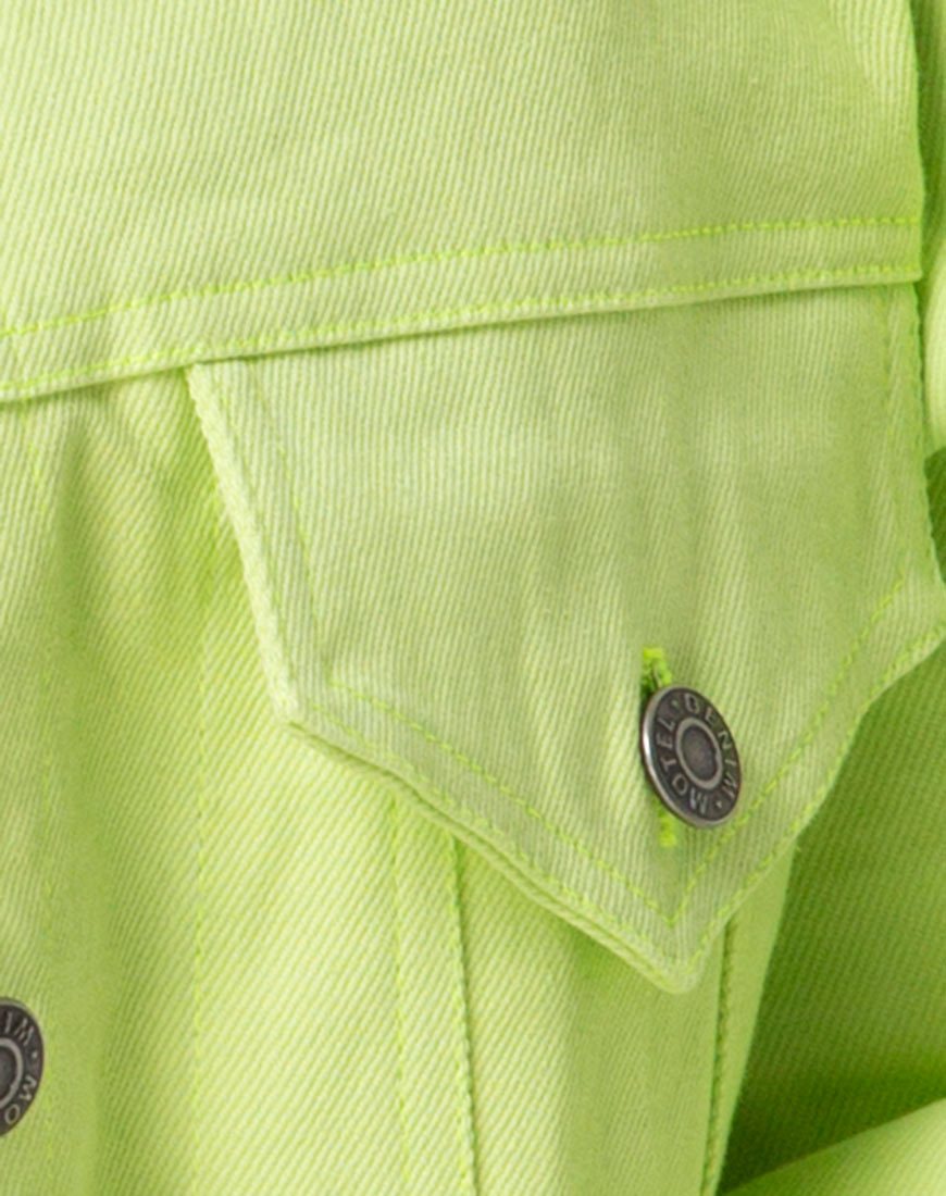 Imagen de Oversize Denim Jacket in Lime