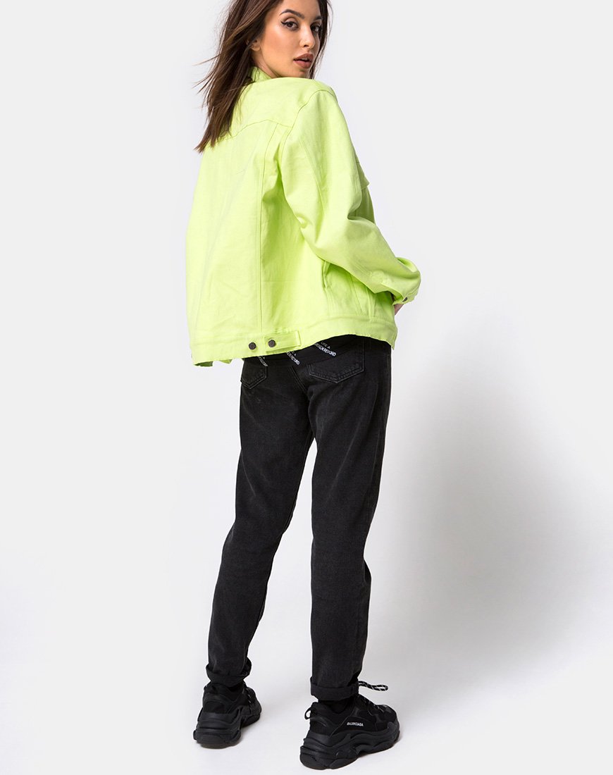 Imagen de Oversize Denim Jacket in Lime