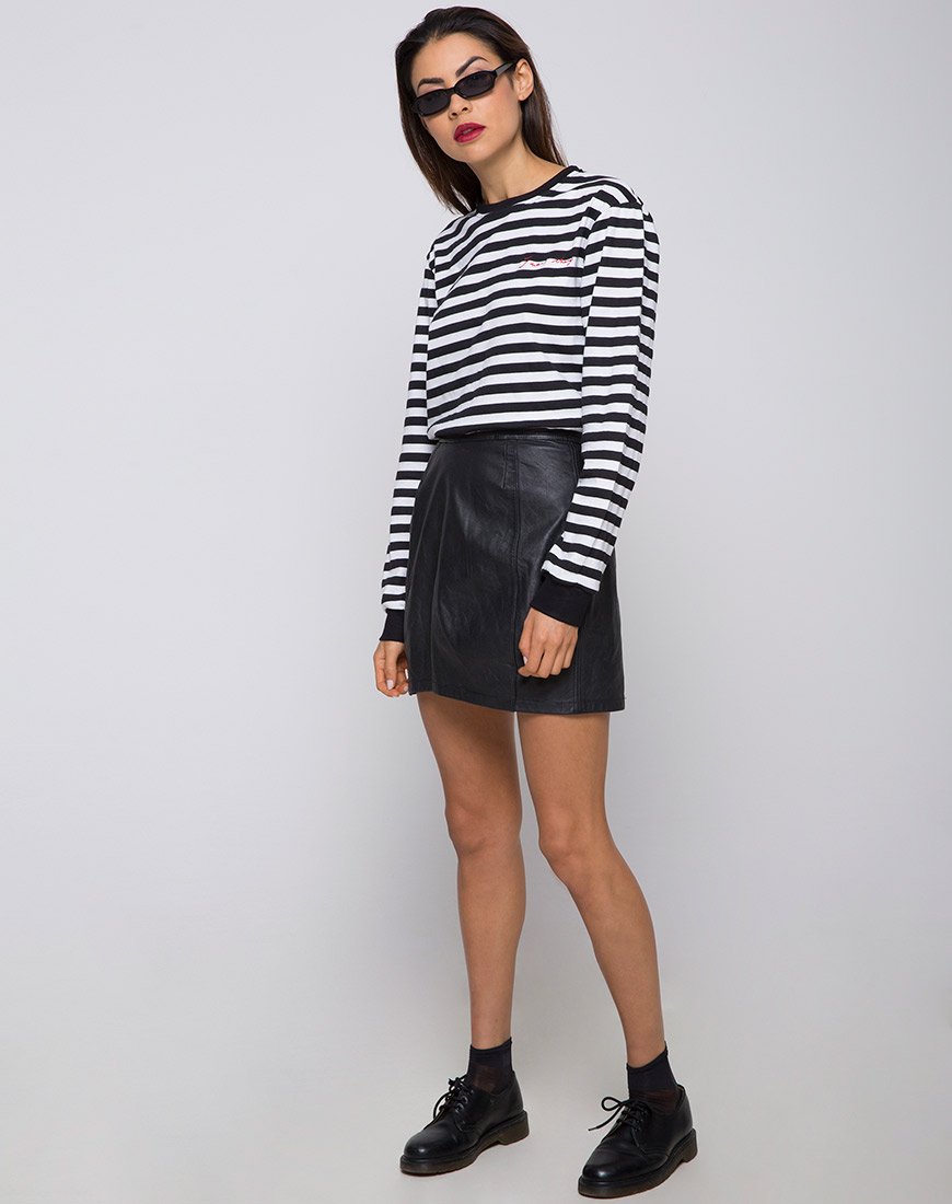 Camiseta de manga larga I Want Change BW Stripe