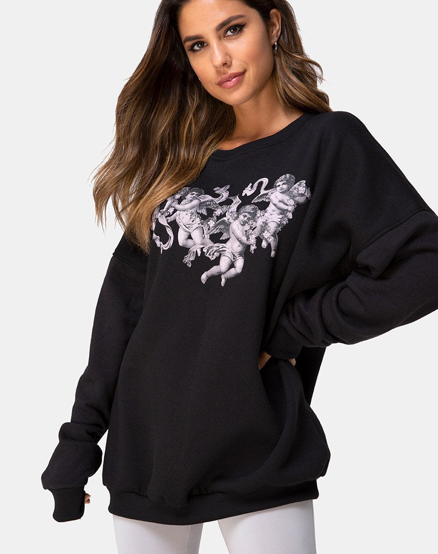 Sudadera en negro Cherub