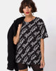 Imagen de Oversize Basic Tee in Black Don't Care Full Print by Mote