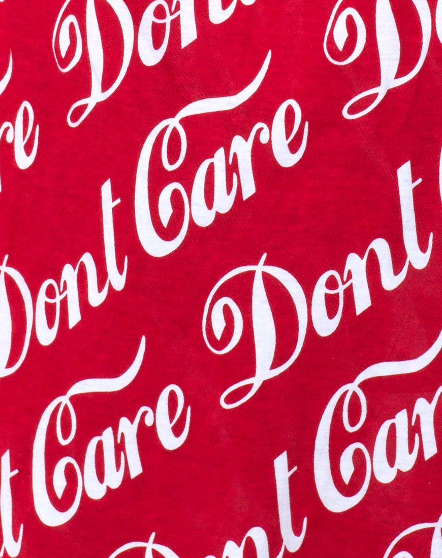 Imagen de Oversize Basic Tee in Red Don't Care Full Print