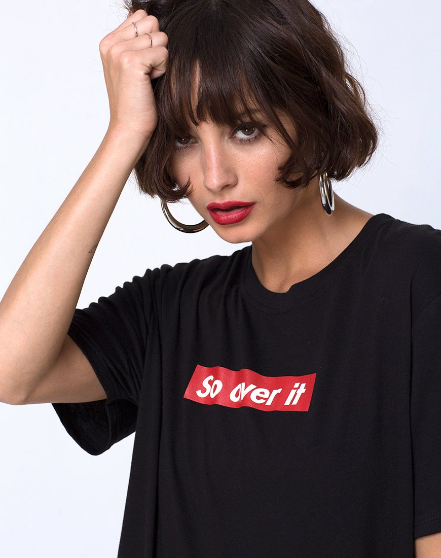 Camiseta básica oversize en So Over It