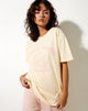 Imagen de Oversize Basic Tee en Buttercream Pearl Sands