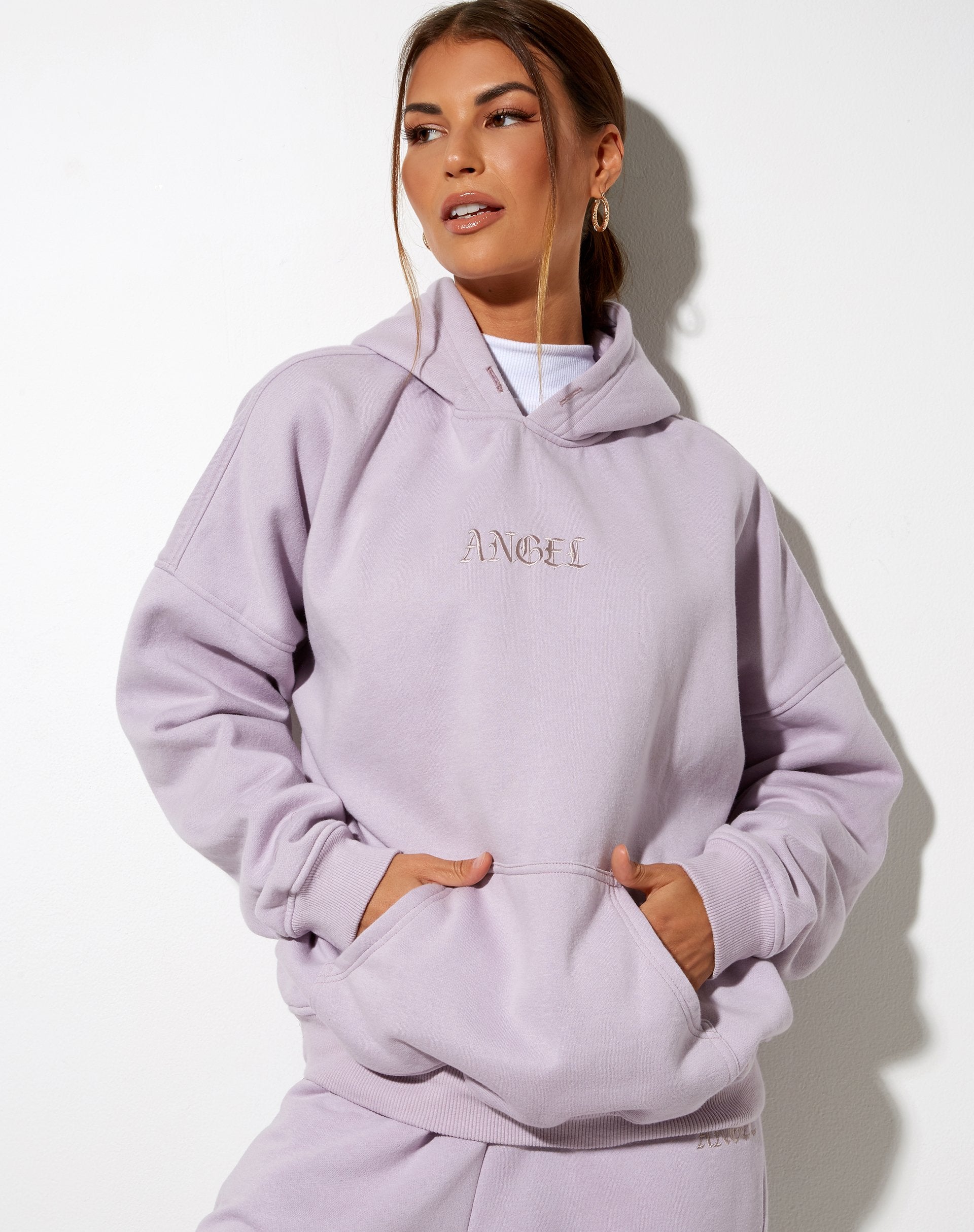 Imagen de Oversize Hoodie in Violet Angel Embro