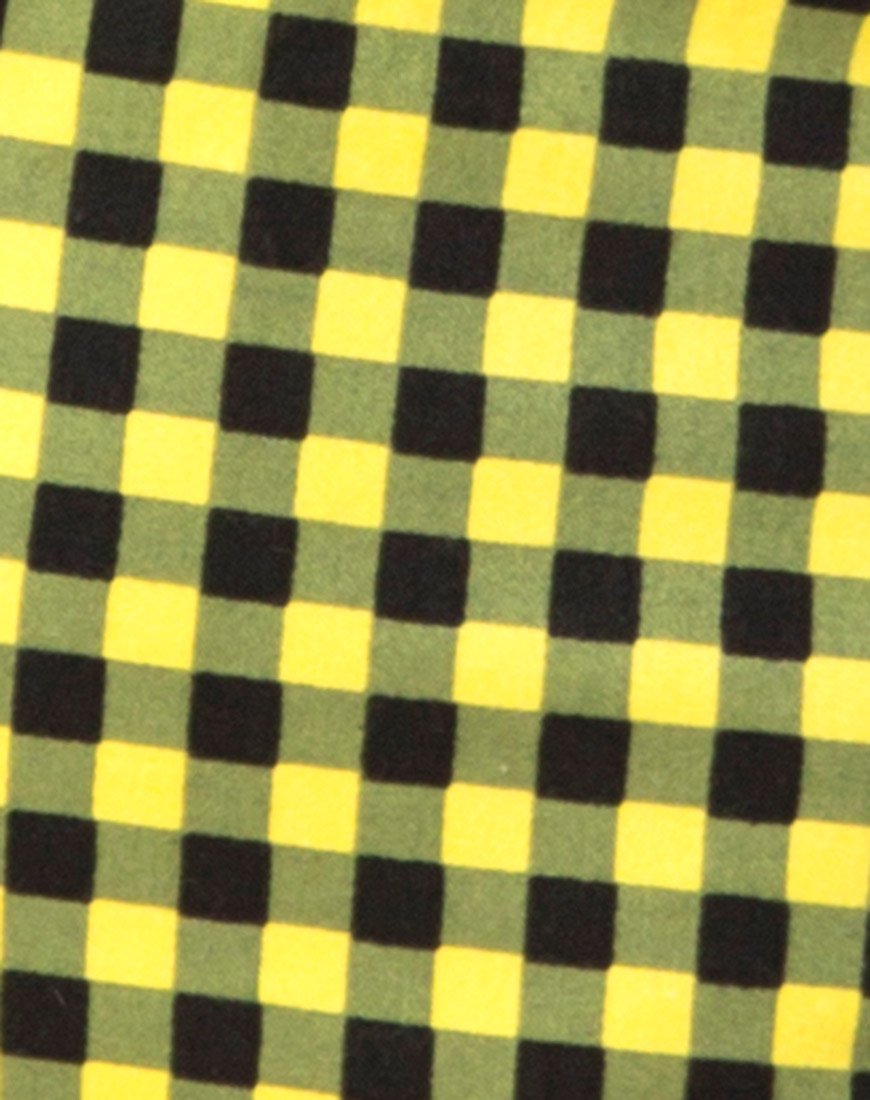 Imagen de la camisa Oxford en amarillo guinga medio