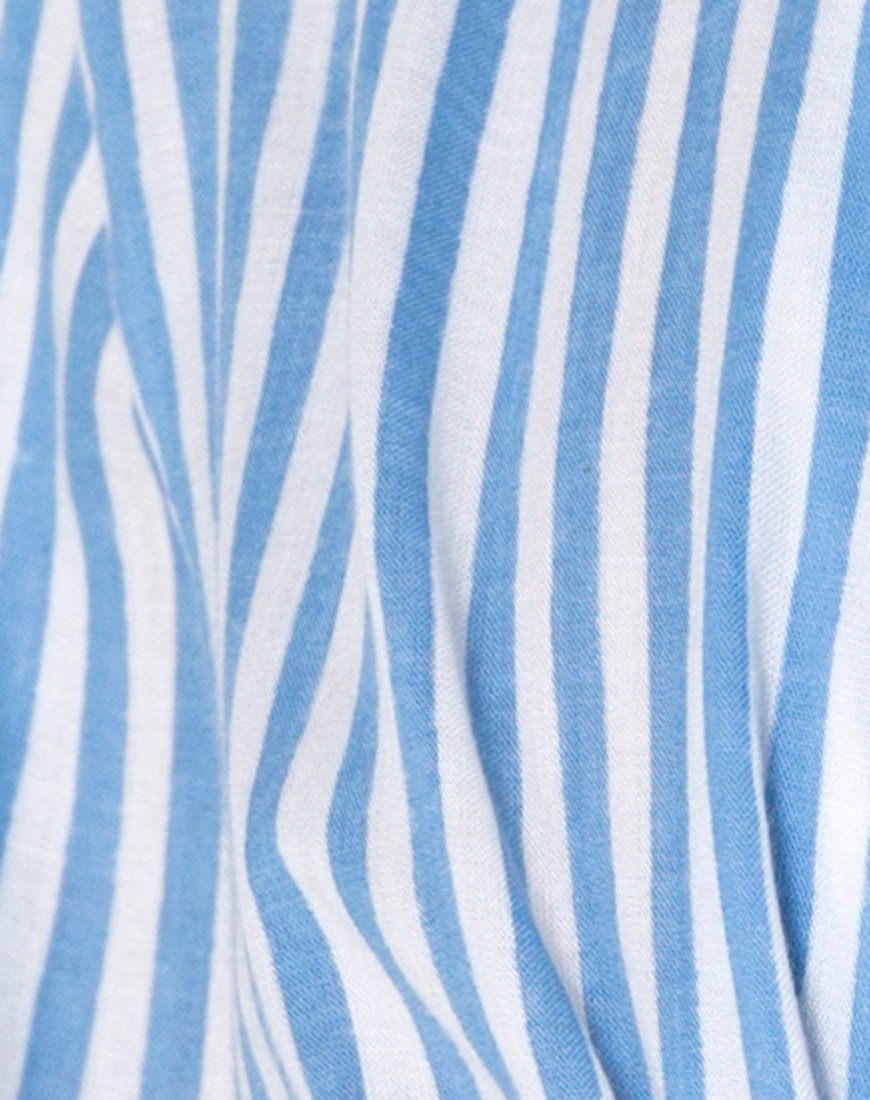 Image of Camisa Oxford de Rayas Básicas Azul y Blanca