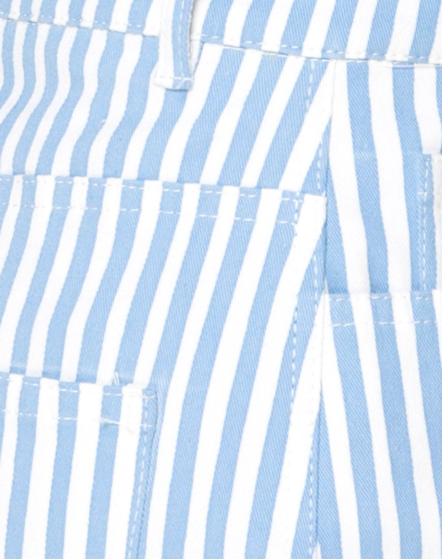 Imagen de la minifalda Broomy en raya básica azul y blanca