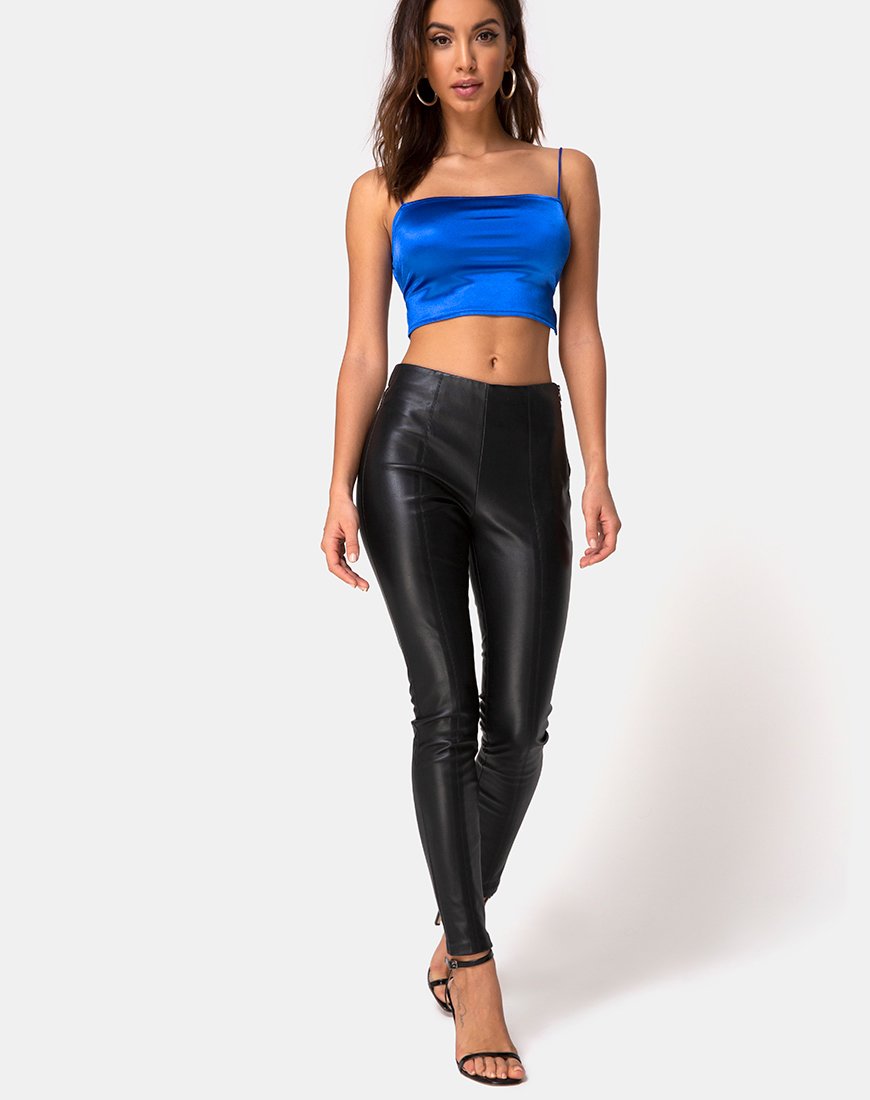 Imagen de Cinia Crop Top en Spandex Satinado Saphire