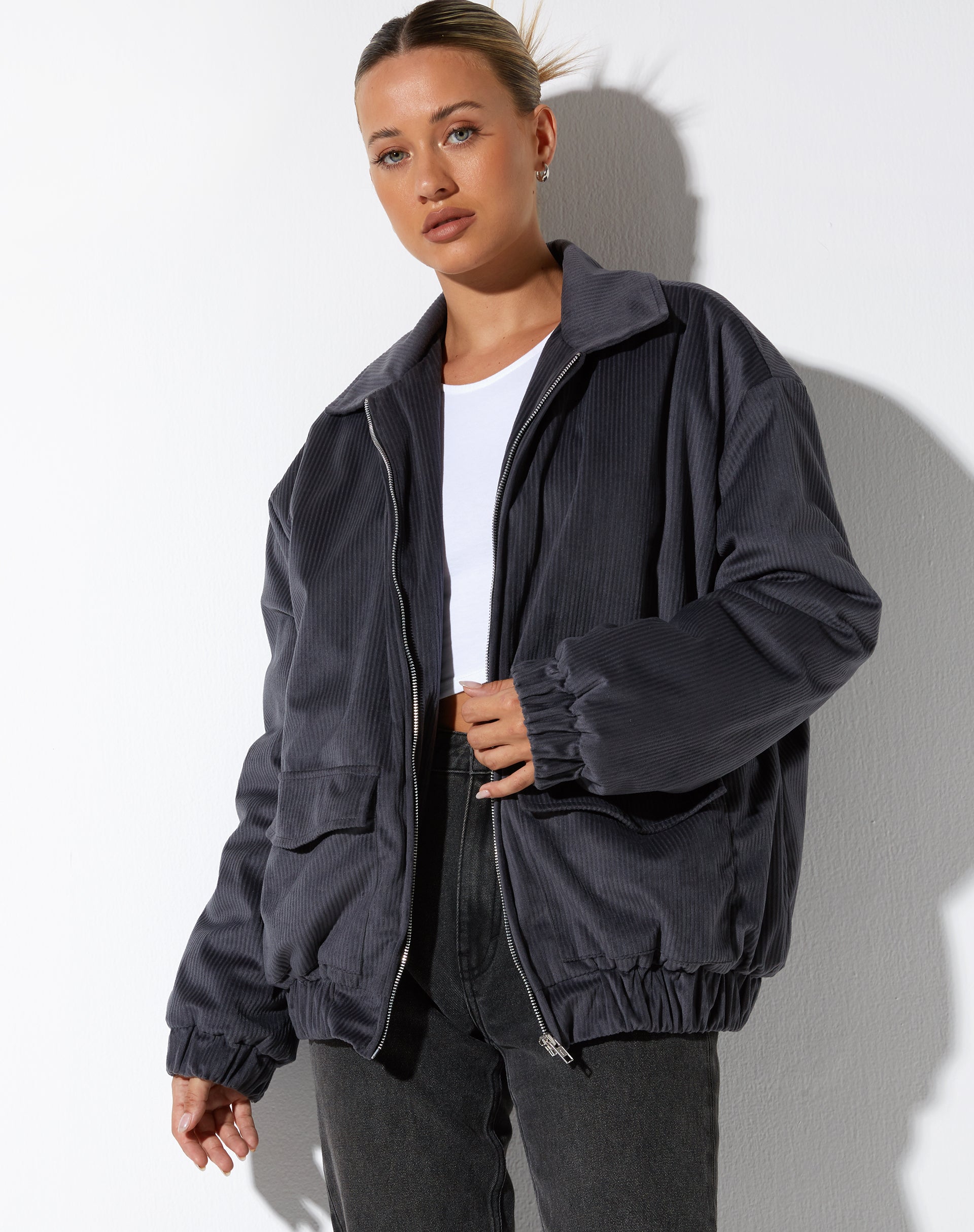 Chaqueta Ozora Gris Oscuro