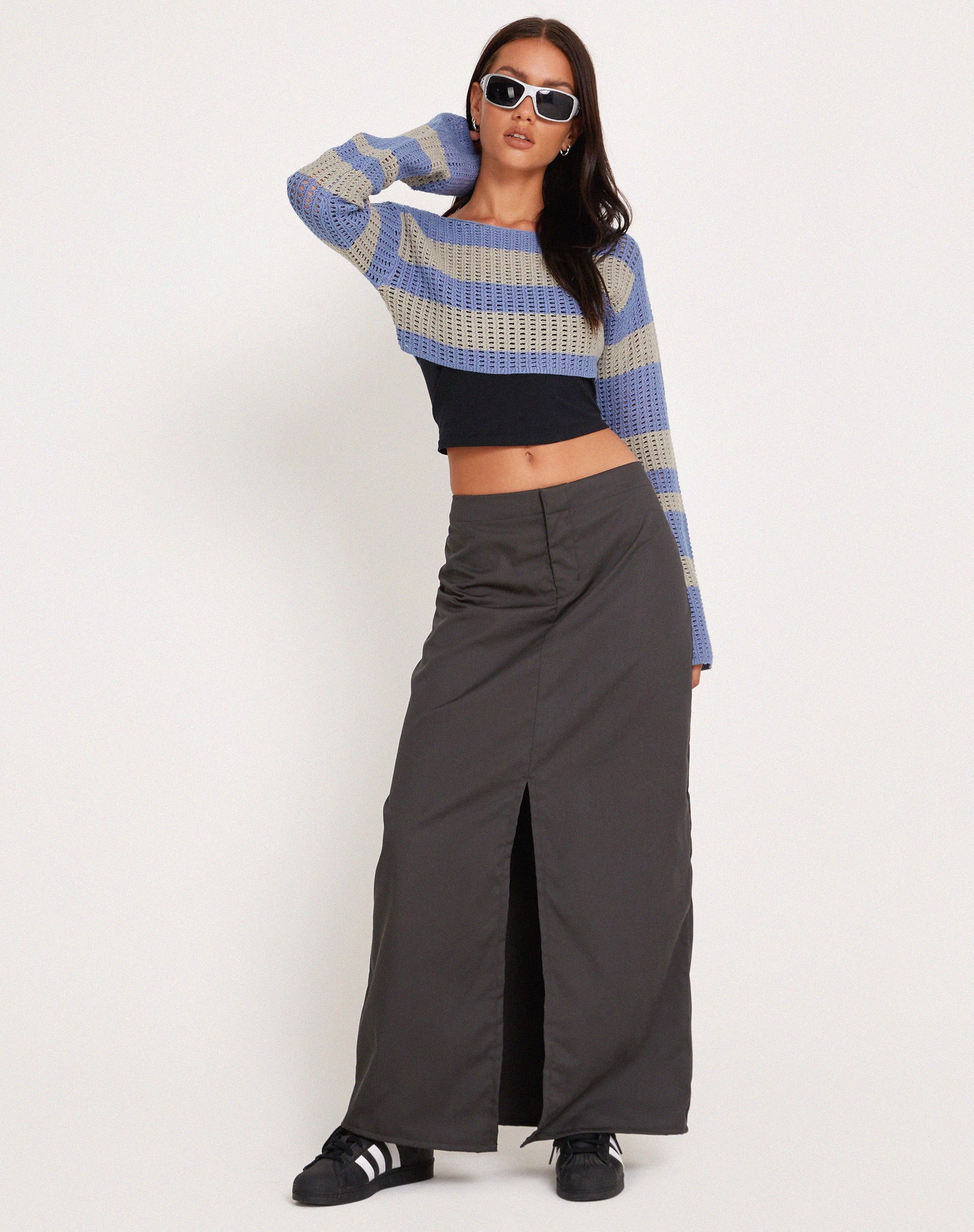 Imagen de Ozzy Bolero Top en Gris Azul