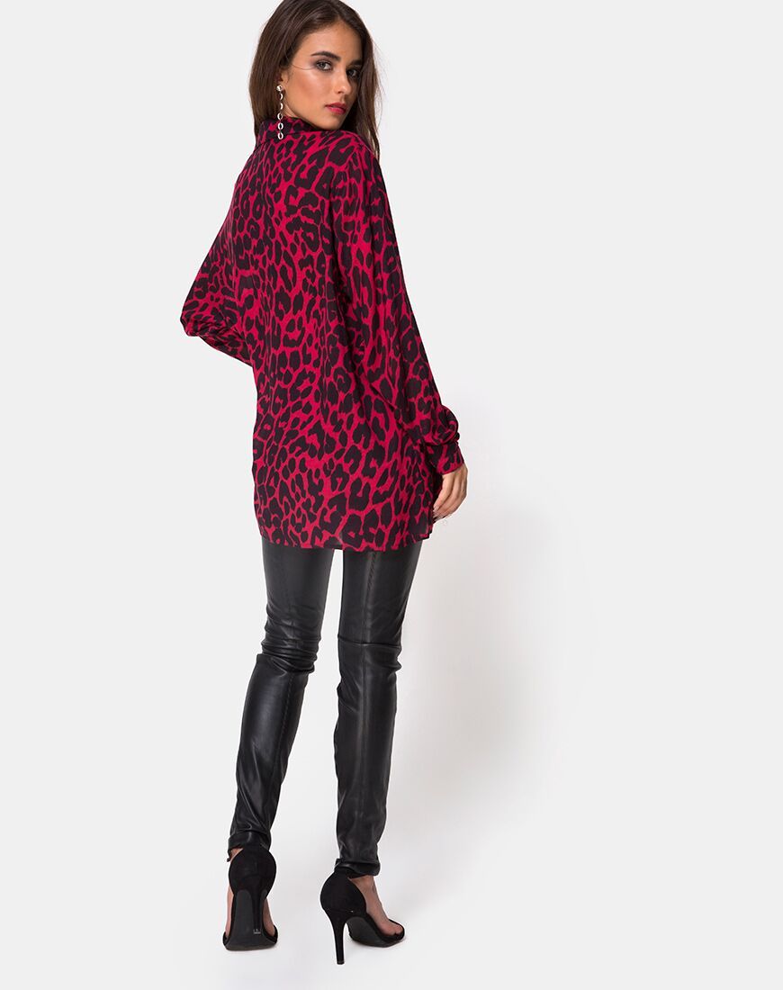 Imagen de la camisa Disam en oversize Jaguar rojo