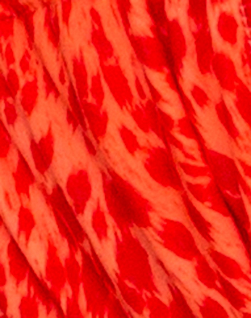 Imagen de la braguita de bikini Leyna en leopardo arena naranja