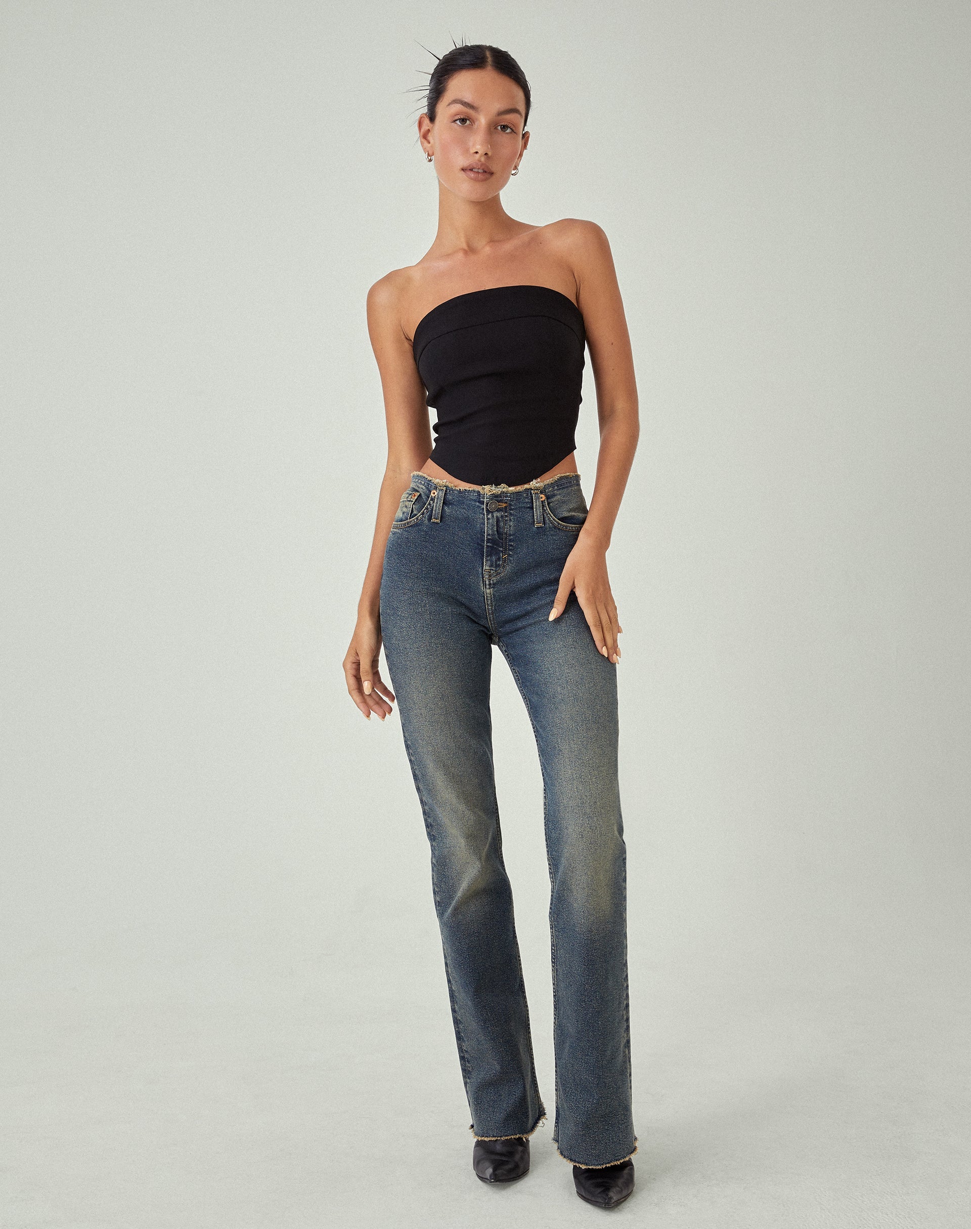 imagen de MOTEL X JACQUIE Panilka Bandeau Top en Negro