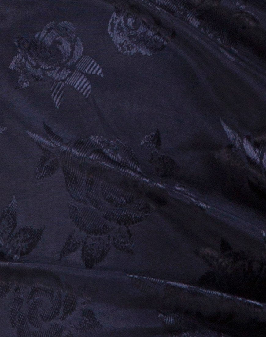 Imagen de Panthus Slip Dress in Navy Satin Rose