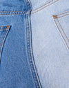 Denim lavado claro y blanqueado