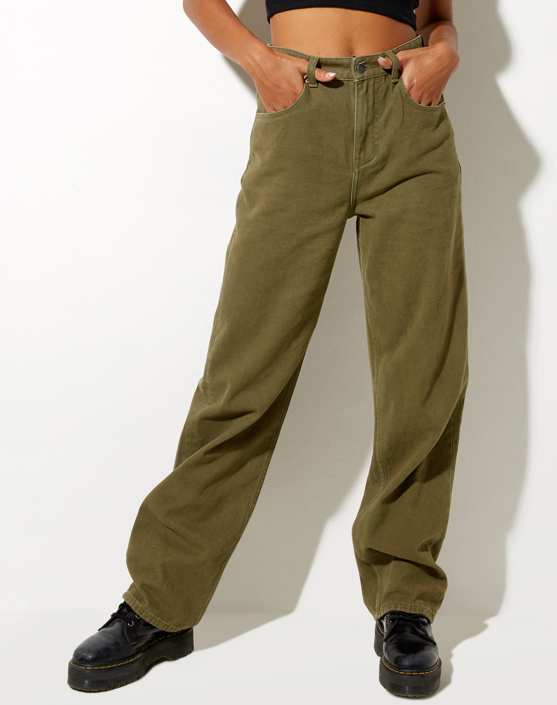 Imagen de Parallel Jeans en verde caqui
