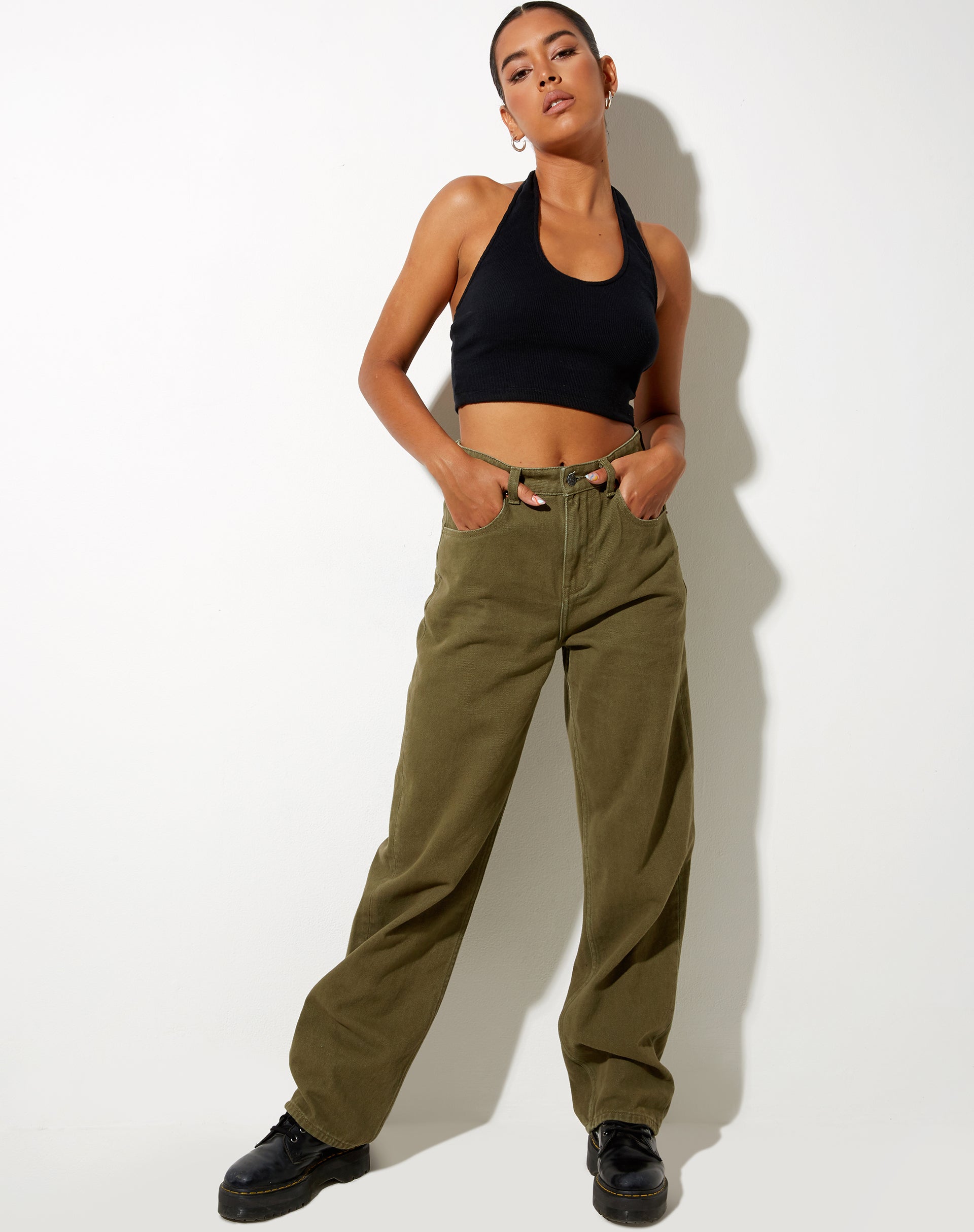 Imagen de Parallel Jeans en verde caqui