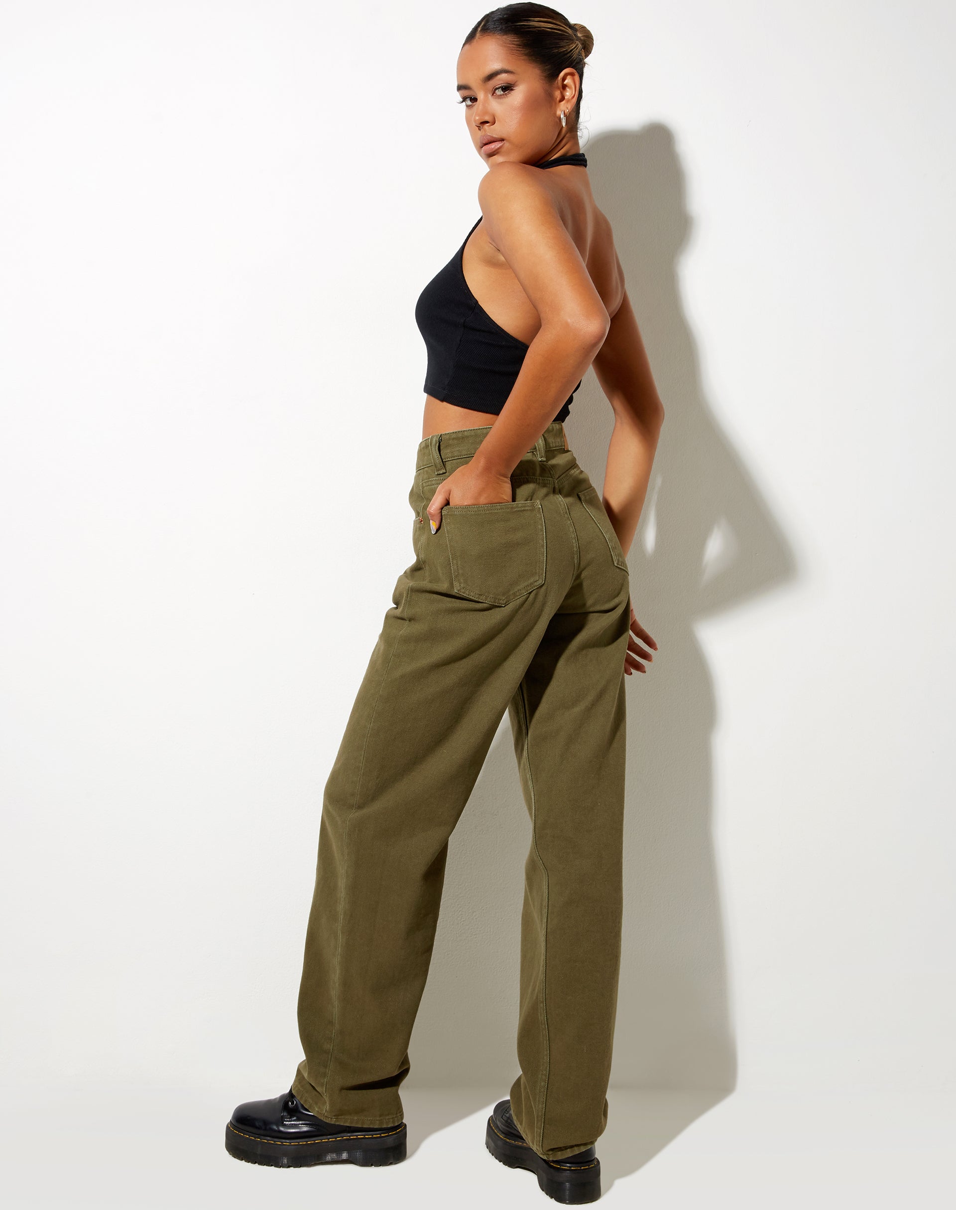 Imagen de Parallel Jeans en verde caqui