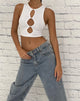 imagen de Danica Crop Top en Lycra Blanco