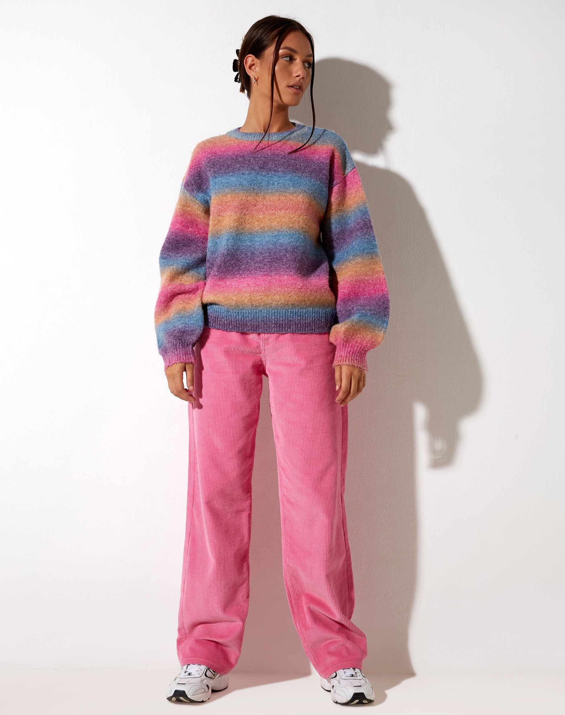 Image of Pantalón Paralelo de Cordón Rosa Chicle