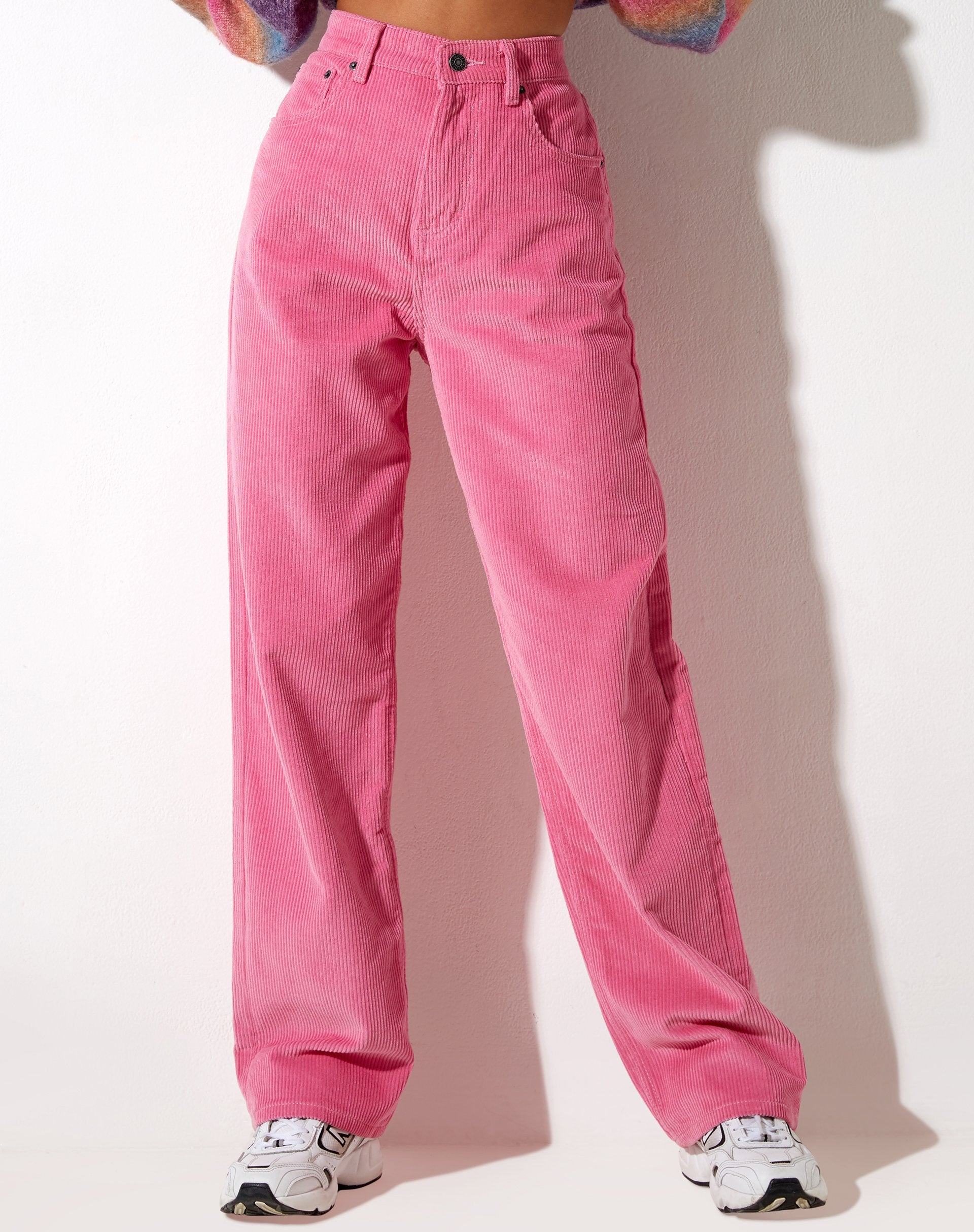 Image of Pantalón Paralelo de Cordón Rosa Chicle