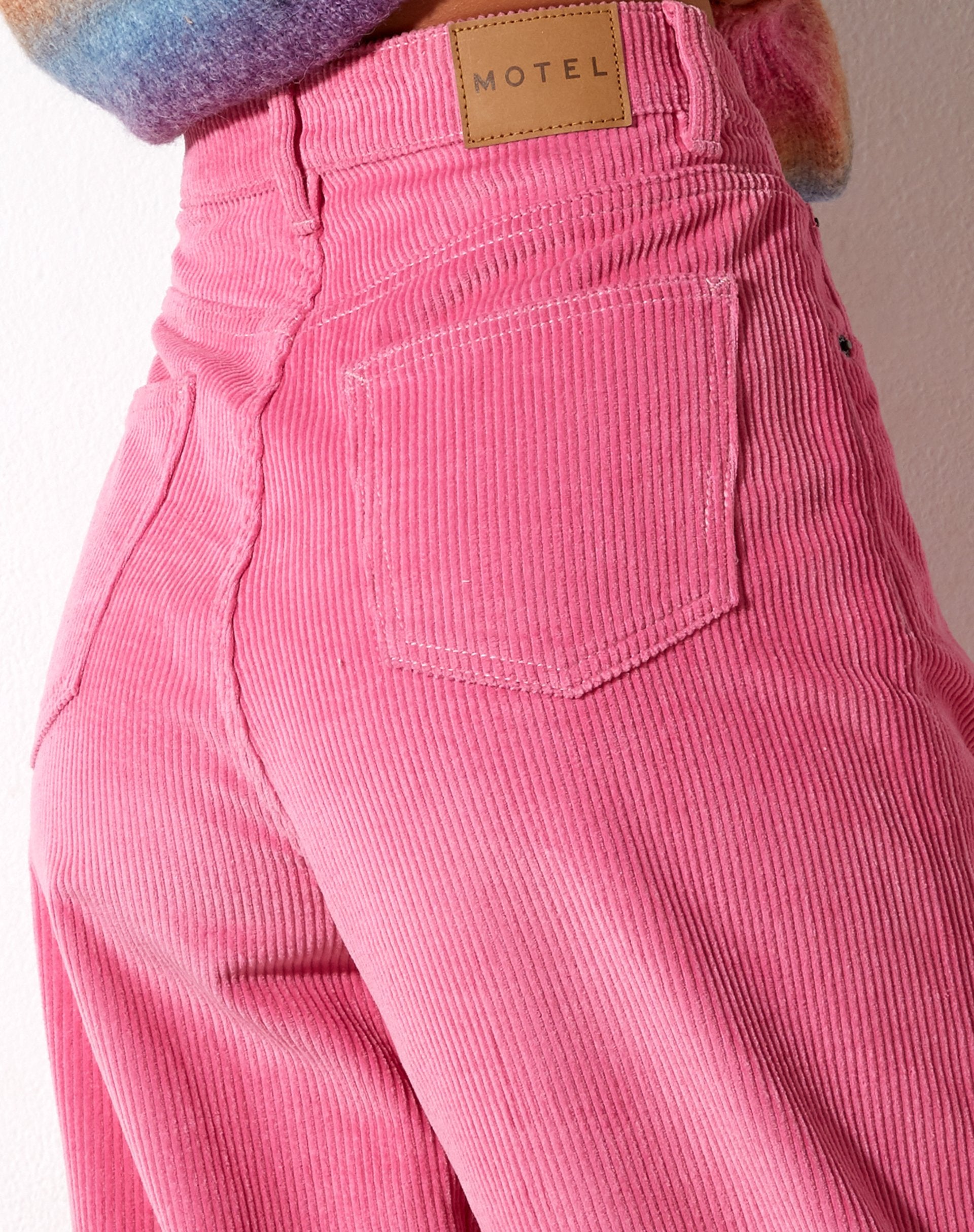 Image of Pantalón Paralelo de Cordón Rosa Chicle