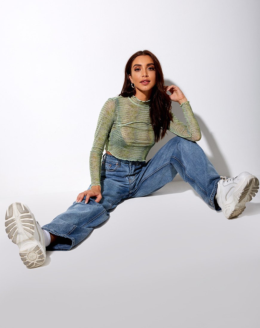 Imagen de Paria Top en Lime Croc