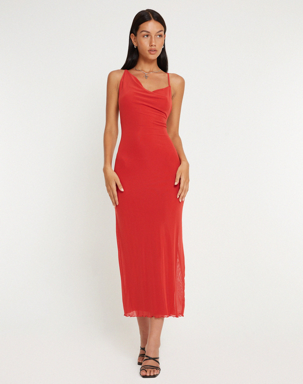 Maxi Vestido Pavira en Arcilla Roja