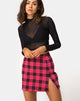 Imagen de la falda Pelmet en cuadros escoceses de invierno Rojo / Negro