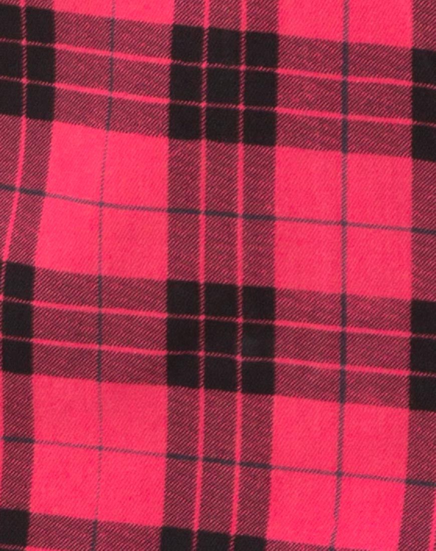 Imagen de la falda Pelmet en cuadros escoceses de invierno Rojo / Negro