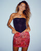 image of Minifalda Penina en Paisley Abstracto Rojo