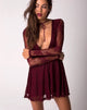 Imagen de Penley Skater Dress in Femme Lace Granate