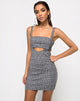 Imagen de Petra Bodycon Dress in Charles Check Gris