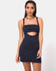 Imagen de Petra Mini Dress in Navy Pinstripe