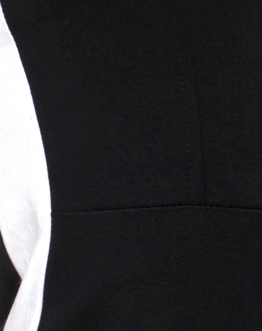 Imagen de Peyas Bodycon Dress in Black with White Stripe