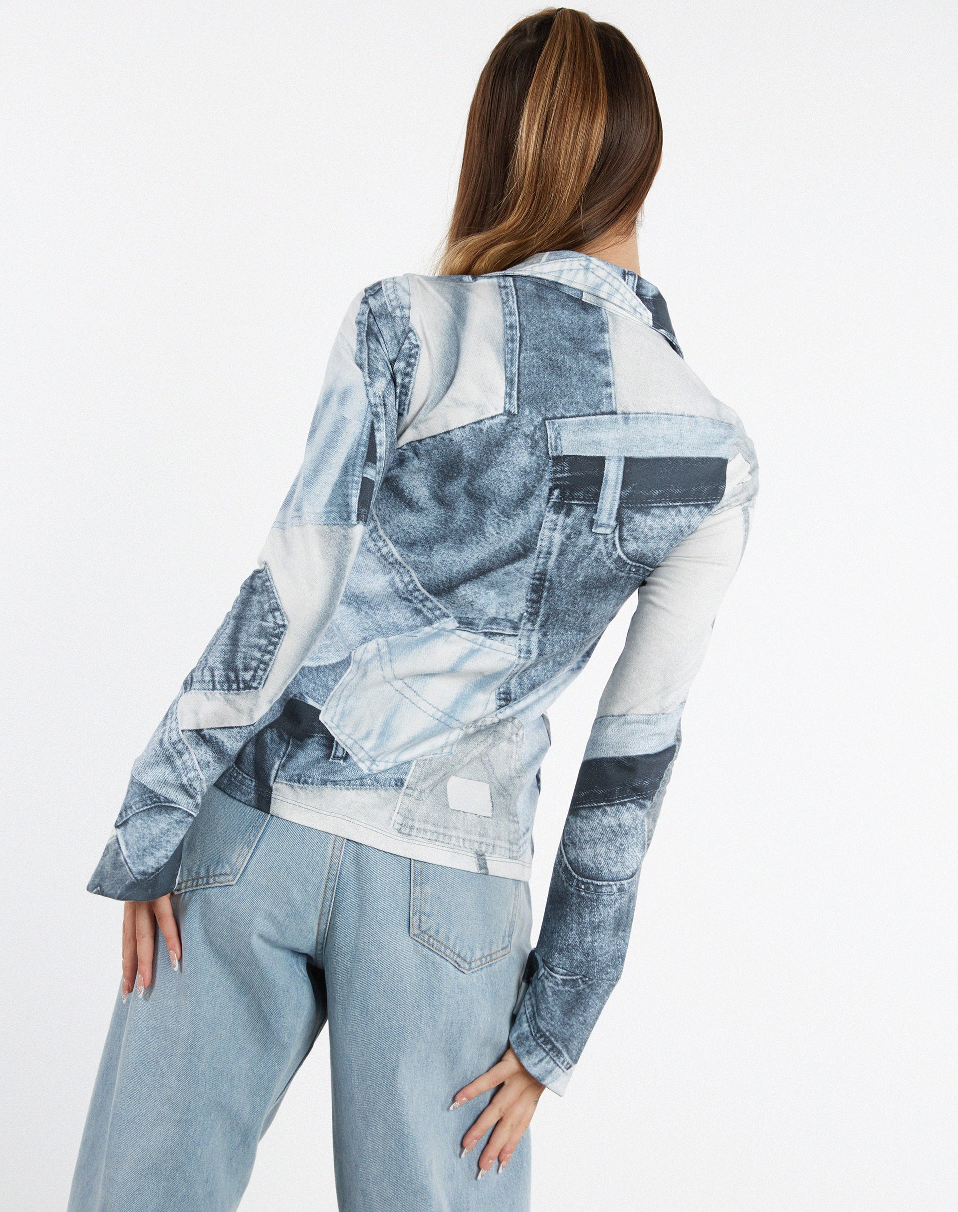 imagen de MOTEL X JACQUIE Phole Top in Denim Pocket