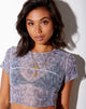 Imagen de Pindy Crop Top en Liquid Leopard Gris
