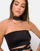 Imagen de Dorian Criss Cross Tube Top en negro