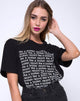 Imagen de OVERSIZE BASIC TEE CTN JERSEY 40S BLACKLIKE A BR (Z012733 BLACKLIKE A BRKN RCORDFRON)
