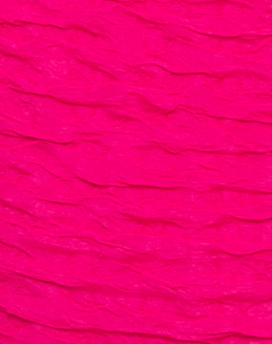 Imagen de Pollie Traje de baño en 80s Crinkle Pink Highlighter